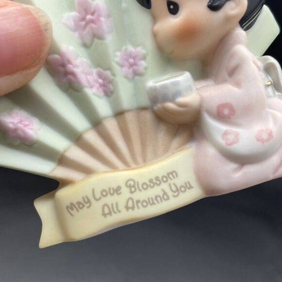 Precious Moments Porcelain Ornament May Love Blossom All Around You Girl Japan - Picture 5 of 9